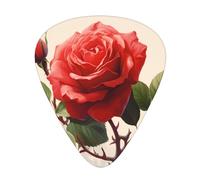 Nice Roses - Púas de guitarra en tamaños finos, medianos y gruesos, juego de 12 piezas, adecuadas para guitarra eléctrica y varios instrumentos