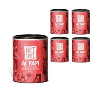 NICE SPICE Chili con Carne - 5 latas (5 x 55 g), mezcla de condimentos para platos mexicanos, tacos, burritos, regalo para cocineros aficionados