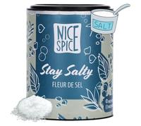 NICE SPICE Fleur de Sel - Sal marina (15 x 80 g, hojas finas, suaves y ligeramente crujientes, la alternativa noble a la sal de cocina normal)