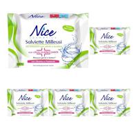 Nice Toallitas desinfectantes Milleusi - Eliminan gérmenes y bacterias - Frescas e hidratantes en la piel con glicerina y pantenol - Formato: Paquete de 100 toallitas