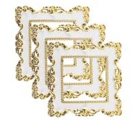 Nicear 3 pegatinas para interruptores europeos tipo 86, con borde dorado y luz blanca, ideales para decoración del hogar.