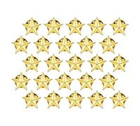 Nicear 50 pines de estrella, pines de solapa dorados con estuche, diseño clásico y confiable, para fiestas, temáticas laborales, disfraces (16 mm)