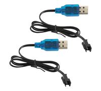 Nicear Cargador De Batería De 3,7 V SM-2P, 2 Unidades, Cable De Carga Universal, Recargable, De Iones De Litio, Con Cable USB Para Coche RC, Dron RC Con Control Remoto.