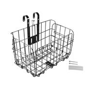 Nicear Cesta delantera para bicicleta, cesta trasera para bicicleta, cesta plegable de malla metálica, cesta de liberación rápida, cesta multiusos para bicicletas de montaña y plegables