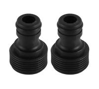 Nicear Conector macho para manguera de grifo de jardín (2 unidades, 3/4 de pulgada) y adaptador roscado para grifo de jardín (3/4 de pulgada)