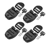 Nicear Juego de 4 clips para cubiertas de jacuzzi, kit de reparación de cubiertas de jacuzzi, cerraduras con clip de bloqueo con llaves y herrajes para spas.
