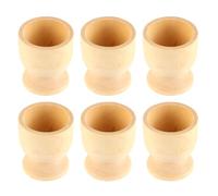 Nicear Juego De 6 Hueveras De Madera Hueveras Para Mesa De Desayuno Decoración De Pascua Manualidades DIY Madera Sin Acabar