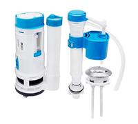 Nicear Kit De Válvula De Doble Descarga - Conjunto De Botón Ajustable Para Tanque De Inodoro, Acero Inoxidable, Universal, a Prueba De Fugas, Compatible Con Tanques De Inodoro De 20 a 25 Cm De Altura