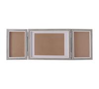 Nicear Marco De Fotos Triple Gris Efecto Madera Marco Múltiple Para Escritorio Marco Familiar Cumpleaños Boda Mujeres Abuela Amigos