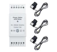 Nicear Medidor de energía WiFi inteligente, interruptor trifásico bidireccional, medidor de energía WiFi de riel, electrodomésticos para una vida inteligente.