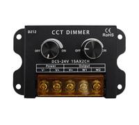 Nicear Regulador de intensidad de luz, controlador PWM de 12 V-24 V CC, 30 A, con perilla de regulación, interruptor de encendido/apagado y carcasa de aluminio.