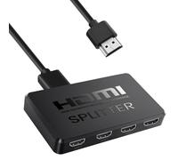 NiceBest Divisor HDMI 1 en 4 Salidas, Sincronización de Audio para Decodificadores de TV, Distribuidor HDMI 1 en 4 out para Decodificadores de TV, HDTV, DVD