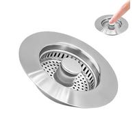 NiceBest Tapón Fregadero Cocina para Fregaderos 71-85mm, 3 en 1 Tapón Emergente Mejorado Filtro Desague Fregadero Colador Desague Acero Inoxidable 304 para Cocina y Baño