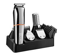 NiceBirdie Recortadora de barba para hombres Cortapelos cuerpo bigote nariz peluquero inalámbrico Precision Trimmer 6 en 1 kit de aseo impermeable USB recargable