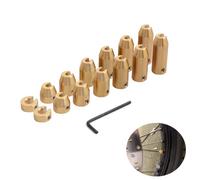 NICECNC Paquete de 14 pesas reutilizables de latón para rueda de radios de motocicleta, kits de recambio para Super Moto, Dual Sport, Metric Cruisers, Vintage o cualquier otra rueda de radios