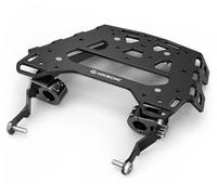 NICECNC Portaequipajes trasero negro compatible con Ducati DesertX 2022-2025, DesertX Rally 2024-2025, placa superior de aluminio 6061 y rieles laterales de acero mecanizado CNC
