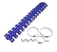 NICECNC Protector de protección térmica de tubería Compatible with Yamaha YZ125 / YZ250 Compatible with Husqvarna TE 125/150 / 250/300, TC 250, Ver Ajuste, Azul