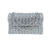 NICECY Bolso de mano para la noche de mujer Bolsa de mano con cadena, elegante cortejo nupcial Cartera rectangular