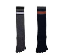 NICECY Calcetines de Pilates Yoga Calcetines de algodón de cinco dedos para mujer adecuados para fitness, baile y deportes(gris-negro,34-40)