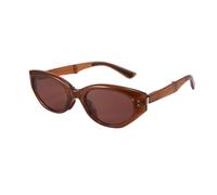 NICECY Gafas de sol plegables para mujeres en verano, gafas de sol a la moda y ligeras que hacen que tu cara parezca más pequeña, gafas plegables(marrón oscuro)