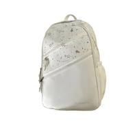 NICECY Girl junior high school student backpack versatile star style large capacity high school student casual lightweight backpack(white)