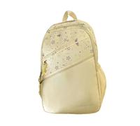 NICECY Girl junior high school student backpack versatile star style large capacity high school student casual lightweight backpack(yellow)