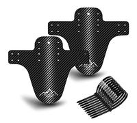NICEDACK Guardabarros MTB, Guardabarros Bicicleta Montaña, MTB Mudguard Delantero y Trasero Compatible se Adapta a 26" 650B 27,5" 29 Pulgadas de Bici y Bicicleta Fat Mud Guard (Plata)