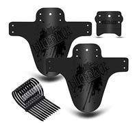 NICEDACK Guardabarros MTB, Guardabarros Bicicleta Montaña, MTB Mudguard Delantero y Trasero Compatible se Adapta a 20" 22" 26" 27,5" 29 Pulgadas de Bici y Bicicleta Fat (Negro)