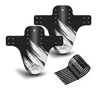 NICEDACK Guardabarros MTB, Guardabarros Bicicleta Montaña, MTB Mudguard Delantero y Trasero Compatible se Adapta a 26" 650B 27,5" 29 Pulgadas de Bici y Bicicleta Fat Mud Guard (Blanco)