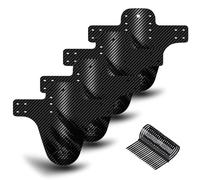 NICEDACK Guardabarros MTB, Guardabarros Bicicleta Montaña, MTB Mudguard Delantero y Trasero Compatible se Adapta a 26" 650B 27,5" 29 (Negro,4 Piezas)
