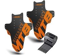NICEDACK Guardabarros para Bicicleta de montaña, 2 Unidades Mudguard Fit de 20 a 29 Pulgadas, Guardabarros Delantero y Trasero para Bicicleta Compatible, protección contra Salpicaduras, Color Naranja