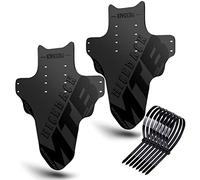 NICEDACK Guardabarros para Bicicleta de montaña, 2 Unidades Mudguard Fit de 20 a 29 Pulgadas, Guardabarros Delantero y Trasero para Bicicleta Compatible, protección contra Salpicaduras (Negro)