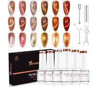Nicedeco Cat Eye Gel Nail Polish Set con Imán UV/LED Soak-Off Magnetic Gel Polish Nail Art Manicure Pedicura para uso profesional-Larga duración y fácil de aplicar Sin crueldad 6x5ml-Vegano SET53