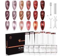 Nicedeco Cat Eye Gel Nail Polish Set con Imán UV/LED Soak-Off Magnetic Gel Polish Nail Art Manicure Pedicura para uso profesional-Larga duración y fácil de aplicar Sin crueldad 6x5ml-Vegano SET52