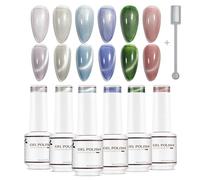 Nicedeco Cat Eye Gel Nail Polish Set,Sin HEMA Sin crueldad UV/LED Soak-Off Magnetic Gel Polish Nail Art Manicure Pedicura para uso profesional- Larga duración y fácil de aplicar 6 x 8 ml-Vegano SET 31