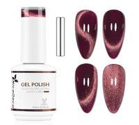 Nicedeco Esmalte Gel Cat Eye Magnético Morado Transparente 15ml con Imán - Efecto Cristal Brillante Larga Duración Brillo Reflectante Esmalte de Uñas UV Translúcido para Salón y DIY - Vegano