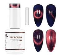 Nicedeco Esmalte Ojo Gato Semipermanente con Gel Ojo de Gato con Cambio de Color Magnético Meta-Cosmico Esmalte de Uñas de Gel Ojo de Gato con Imán para UV LED Nail Art Manicure Salon DIY -Vegano G503
