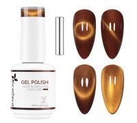Nicedeco Esmalte Ojo Gato Semipermanente con Gel Ojo de Gato con Cambio de Color Magnético Meta-Cosmico Esmalte de Uñas de Gel Ojo de Gato con Imán para UV LED Nail Art Manicure Salon DIY -Vegano G497