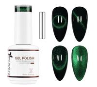 Nicedeco Esmalte Ojo Gato Semipermanente con Gel Ojo de Gato con Cambio de Color Magnético Meta-Cosmico Esmalte de Uñas de Gel Ojo de Gato con Imán para UV LED Nail Art Manicure Salon DIY -Vegano G505