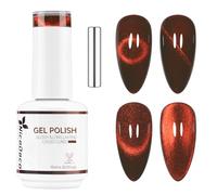 Nicedeco Esmalte Ojo Gato Semipermanente con Gel Ojo de Gato con Cambio de Color Magnético Meta-Cosmico Esmalte de Uñas de Gel Ojo de Gato con Imán para UV LED Nail Art Manicure Salon DIY -Vegano G499