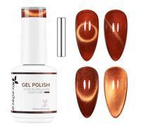 Nicedeco Esmalte Ojo Gato Semipermanente con Gel Ojo de Gato con Cambio de Color Magnético Meta-Cosmico Esmalte de Uñas de Gel Ojo de Gato con Imán para UV LED Nail Art Manicure Salon DIY -Vegano G498