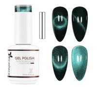 Nicedeco Esmalte Ojo Gato Semipermanente con Gel Ojo de Gato con Cambio de Color Magnético Meta-Cosmico Esmalte de Uñas de Gel Ojo de Gato con Imán para UV LED Nail Art Manicure Salon DIY -Vegano G508