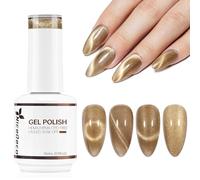 Nicedeco Esmalte Ojo Gato Semipermanente, Gel Ojo de Gato con Cambio de Color Magnético Meta-Cosmico Esmalte de Uñas de Gel Ojo de Gato para UV LED Nail Art Manicure Salon DIY- Vegano N294