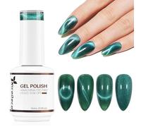 Nicedeco Esmalte Ojo Gato Semipermanente, Gel Ojo de Gato con Cambio de Color Magnético Meta-Cosmico Esmalte de Uñas de Gel Ojo de Gato para UV LED Nail Art Manicure Salon DIY- Vegano N314