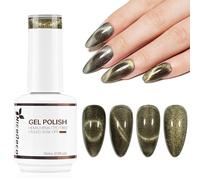 Nicedeco Esmalte Ojo Gato Semipermanente, Gel Ojo de Gato con Cambio de Color Magnético Meta-Cosmico Esmalte de Uñas de Gel Ojo de Gato para UV LED Nail Art Manicure Salon DIY- Vegano N311