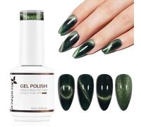 Nicedeco Esmalte Ojo Gato Semipermanente, Gel Ojo de Gato con Cambio de Color Magnético Meta-Cosmico Esmalte de Uñas de Gel Ojo de Gato para UV LED Nail Art Manicure Salon DIY- Vegano N316