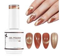 Nicedeco Esmalte Ojo Gato Semipermanente, Gel Ojo de Gato con Cambio de Color Magnético Meta-Cosmico Esmalte de Uñas de Gel Ojo de Gato para UV LED Nail Art Manicure Salon DIY- Vegano N295