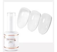 Nicedeco Esmaltes Semipermanentes Para Uñas 2 In 1 Jelly Gel Nail Polish DIY Nail Art Gel Deatina De Alto Brillo Con Capa Base En Un Solo Paso UV/LED Soak Off 1X10ML - 001