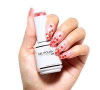 Nicedeco Esmaltes Semipermanentes Para Uñas San Valentín, UV/LED Soak-Off Pintauñas Semipermanentes Sin crueldad Manicura Colores Vibrantes y Duraderos 15ML,Vegano N332