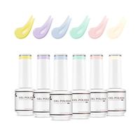 Nicedeco Esmaltes Semipermanentes Para Uñas Sin crueldad UV/LED Soak-Off Colores Vibrantes y Duraderos Vegano 6 x 8ML SET 1
